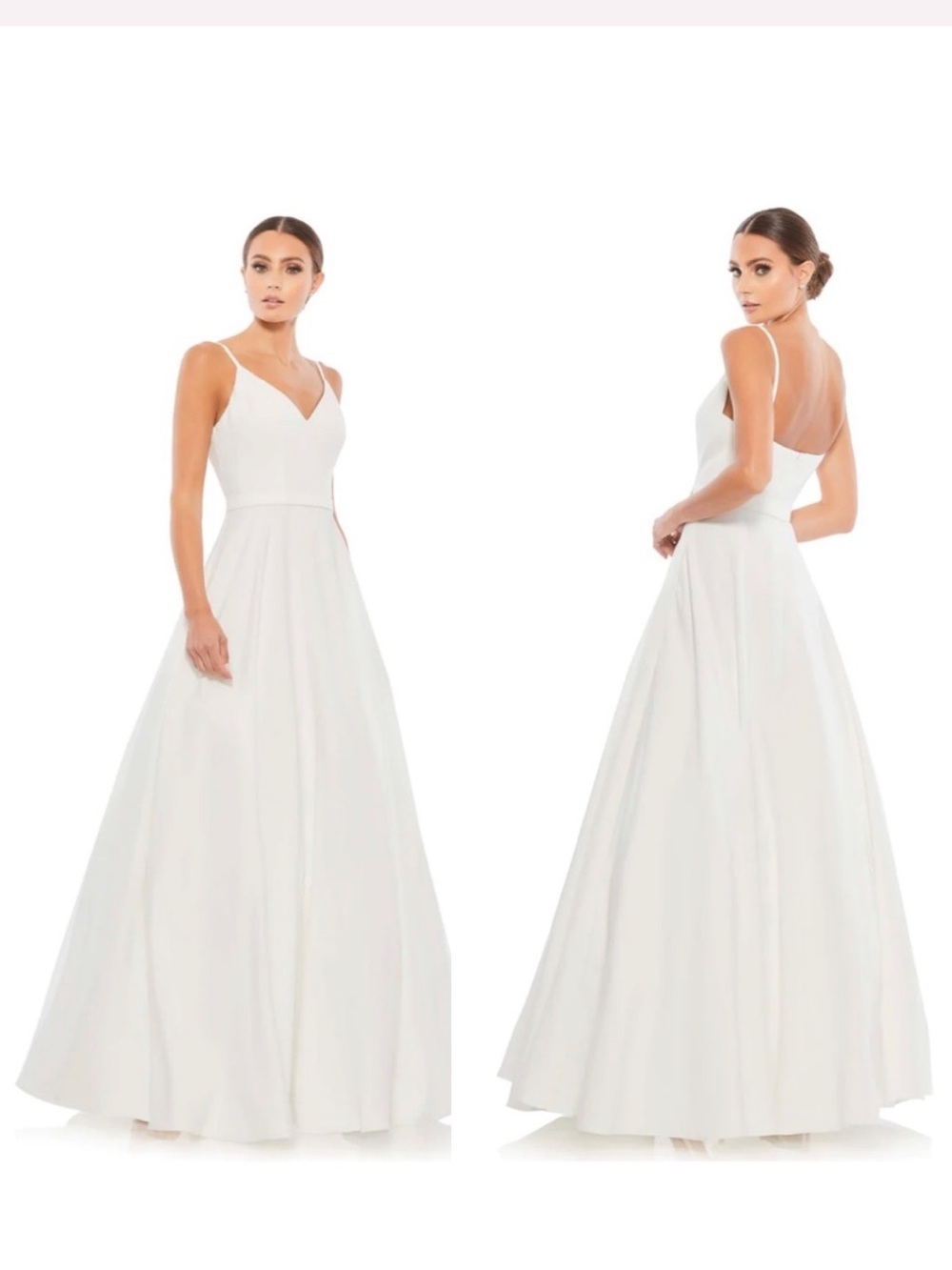 Ieena Mac Duggal V-Neck Crepe Ballgown NWT Size 2